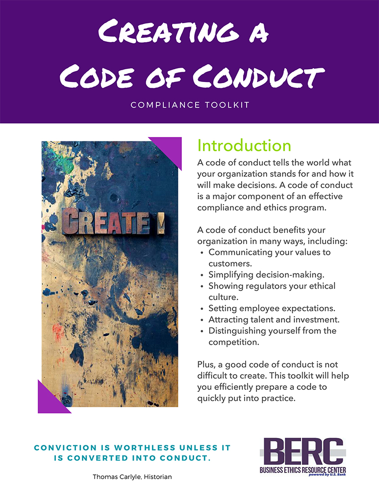 Creating a Code of Conduct